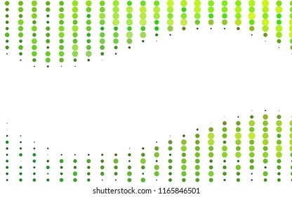 Light Green vector  pattern with spheres. Blurred decorative design in abstract style with bubbles. New design for ad, poster, banner of your website.