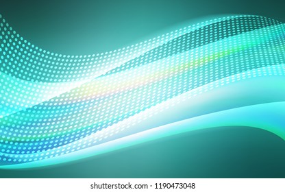 Light Green vector pattern with spheres, triangles. Decorative design in abstract style with triangle structure. Pattern for design of window blinds, curtains.
