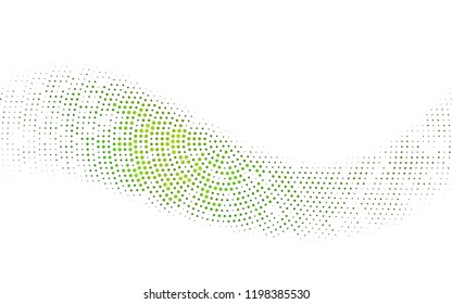 Light Green vector pattern with spheres. Blurred bubbles on abstract background with colorful gradient. Template for your brand book.