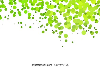 Light Green vector pattern with spheres. Modern abstract illustration with colorful water drops. Pattern for ads, leaflets.