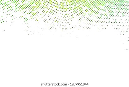 Light Green vector pattern with spheres. Glitter abstract illustration with blurred drops of rain. Pattern of water, rain drops.