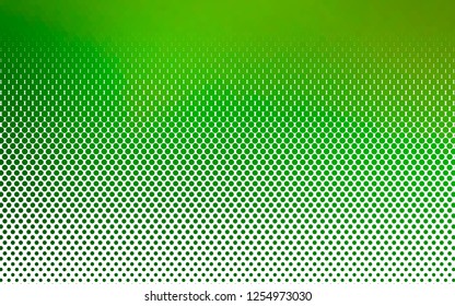 Light Green vector pattern with spheres. Illustration with set of shining colorful abstract circles. Pattern for ads, leaflets.
