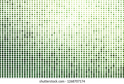 Light Green vector pattern with spheres. Blurred bubbles on abstract background with colorful gradient. Pattern for beautiful websites.