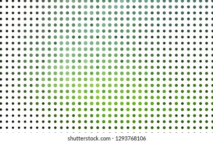 Light Green vector pattern with spheres. Modern abstract illustration with colorful water drops. Pattern for ads, booklets.