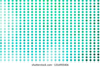 Light Green vector pattern with spheres. Modern abstract illustration with colorful water drops. Pattern for ads, leaflets.