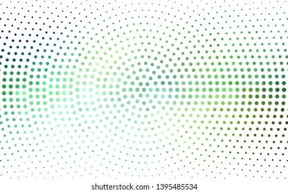 Light Green vector  pattern with spheres. Illustration with set of shining colorful abstract circles. Pattern for futuristic ad, booklets.
