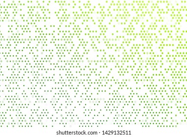 Light Green vector pattern with spheres. Blurred decorative design in abstract style with bubbles. Completely new template for your brand book.