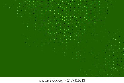 Light Green vector pattern with spheres. Modern abstract illustration with colorful water drops. Pattern for beautiful websites.