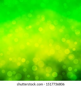 Light Green vector pattern with spheres. Modern abstract illustration with colorful circle shapes. Design for your commercials.