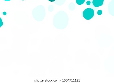 Light Green vector pattern with spheres. Modern abstract illustration with colorful water drops. Pattern for textures of wallpapers.