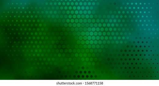 Light Green vector pattern with spheres. Modern abstract illustration with colorful circle shapes. Design for your commercials.