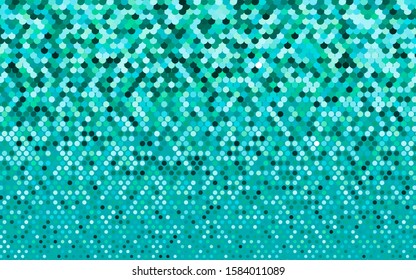 Light Green vector pattern with spheres. Modern abstract illustration with colorful water drops. Pattern of water, rain drops.