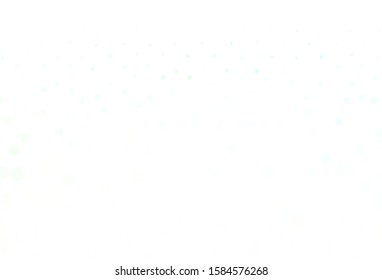 Light Green vector pattern with spheres. Abstract illustration with colored bubbles in nature style. Pattern for ads, leaflets.