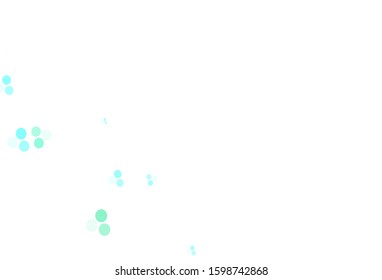 Light Green vector pattern with spheres. Beautiful colored illustration with blurred circles in nature style. New template for your brand book.