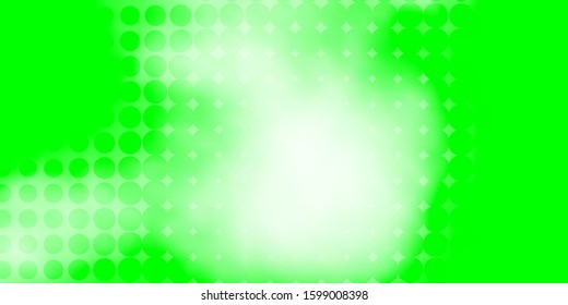 Light Green vector pattern with spheres. Illustration with set of shining colorful abstract spheres. New template for a brand book.