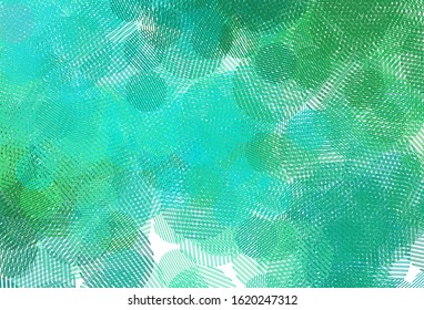 Light Green vector pattern with spheres. Modern abstract illustration with colorful water drops. Pattern for ads, leaflets.
