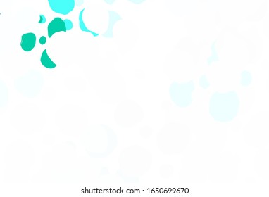 Light Green vector pattern with spheres. Beautiful colored illustration with blurred circles in nature style. Design for your business advert.