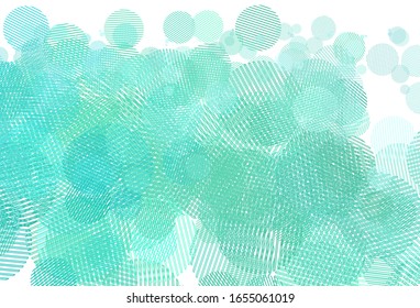 Light Green vector pattern with spheres. Abstract illustration with colored bubbles in nature style. Design for your business advert.