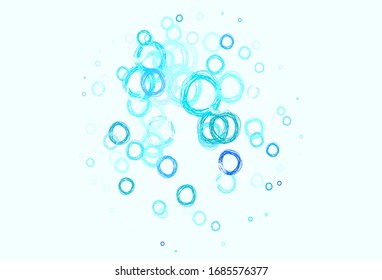 Patrón vectorial verde claro con esferas. Ilustración abstracta brillante con gotas borrosas de lluvia. Diseño para afiches, banner de sitios web.