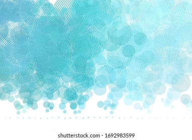 Light Green vector pattern with spheres. Illustration with set of shining colorful abstract circles. Pattern for textures of wallpapers.
