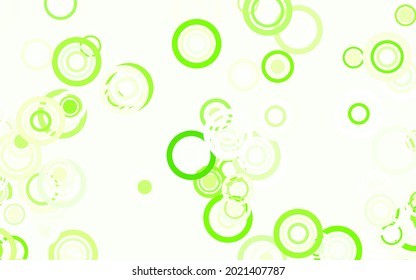 Light Green vector pattern with spheres. Beautiful colored illustration with blurred circles in nature style. Pattern for beautiful websites.