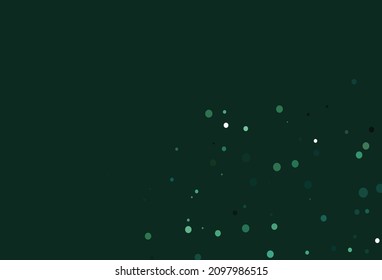 Light Green vector pattern with spheres. Abstract illustration with colored bubbles in nature style. Pattern for ads, leaflets.