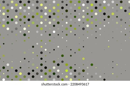Light Green vector pattern with spheres. Blurred decorative design in abstract style with bubbles. Pattern of water, rain drops.