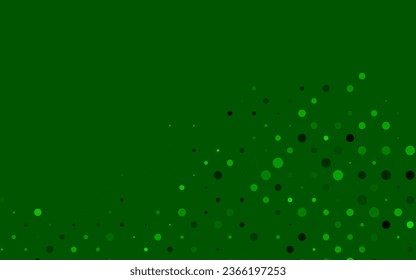 Light Green vector pattern with spheres. Illustration with set of shining colorful abstract circles. Design for posters, banners.