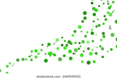 Light Green vector pattern with spheres. Illustration with set of shining colorful abstract circles. Pattern for ads, leaflets.