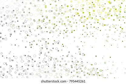Light Green vector  pattern with spheres. Blurred bubbles on abstract background with colorful gradient. The pattern can be used for beautiful websites.