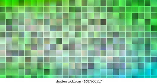 Hellgrüne Vektorillustration im quadratischen Stil. Neue abstrakte Illustration mit rechteckigen Formen. Das beste Design für Ihre Anzeige, Ihr Poster, Ihr Banner.