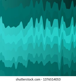 Light Green vector pattern with wry lines. Colorful abstract illustration with gradient curves. Pattern for busines booklets, leaflets