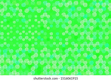 Light Green vector pattern with wry lines. Colorful geometric sample with gradient lines.  A new texture for your  ad, booklets, leaflets.