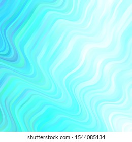 Light Green vector pattern with wry lines. Illustration in halftone style with gradient curves. Design for your business promotion.