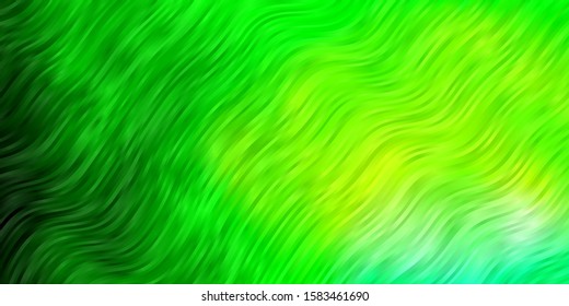 Light Green vector pattern with wry lines. Colorful illustration in abstract style with bent lines. Best design for your ad, poster, banner.