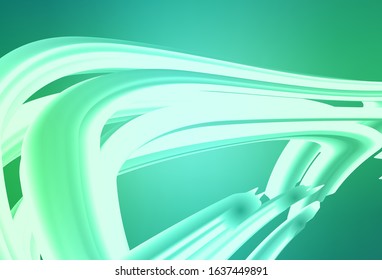 Light Green vector pattern with wry lines. Creative illustration in halftone style with gradient. Template for cell phone screens.