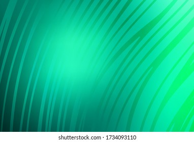 Light Green vector pattern with wry lines. A completely new colorful illustration in simple style. Simple template for your design.