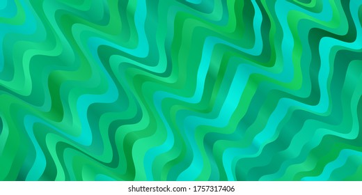 Light Green vector pattern with wry lines. Abstract gradient illustration with wry lines. Best design for your ad, poster, banner.