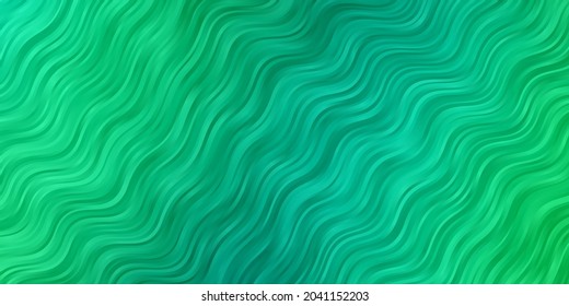 Light Green vector pattern with wry lines. Bright sample with colorful bent lines, shapes. Pattern for commercials, ads.