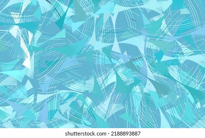 Light Green vector pattern with wry lines.