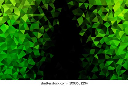 Light Green vector polygon abstract template. Shining illustration, which consist of triangles. A completely new template for your business design.