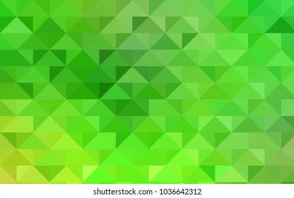 Light Green vector polygon abstract pattern. Colorful abstract illustration with gradient. The elegant pattern can be used as part of a brand book.