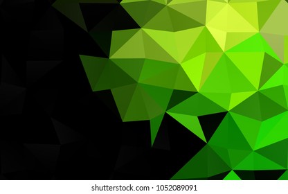 Light Green vector polygon abstract background. Colorful illustration in abstract style with gradient. The best triangular design for your business.
