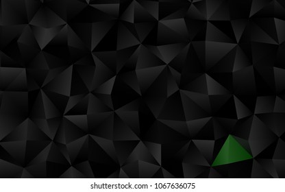 Light Green vector polygon abstract template. Creative illustration in halftone style with gradient. Triangular pattern for your business design.