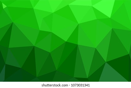 Light Green vector polygon abstract layout. Shining colored illustration in a new style. Brand-new design for your business.