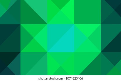 Light Green vector polygon abstract backdrop. Colorful illustration in abstract style with gradient. The polygonal design can be used for your web site.