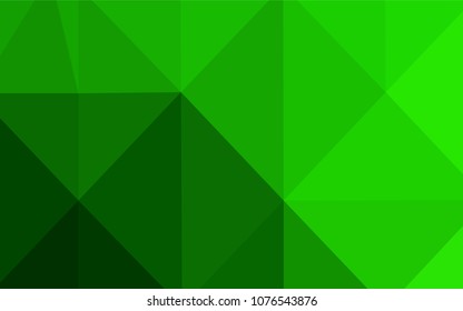 Light Green vector polygon abstract backdrop. A completely new color illustration in a  polygonal style. That pattern can be used as a part of a brand book.