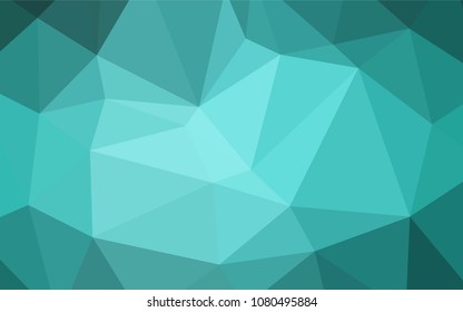 Light Green vector polygon abstract backdrop. Glitter abstract illustration with an elegant design. The template for cell phone's backgrounds.