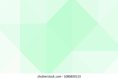 Light Green vector polygon abstract layout. Shining polygonal illustration, which consist of triangles. The template for cell phone's backgrounds.