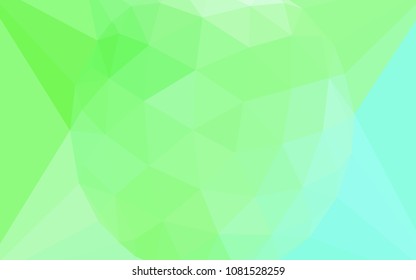 Light Green vector polygon abstract background with a gem in a centre. Modern abstract illustration with triangles. Pattern for a brand book's backdrop.